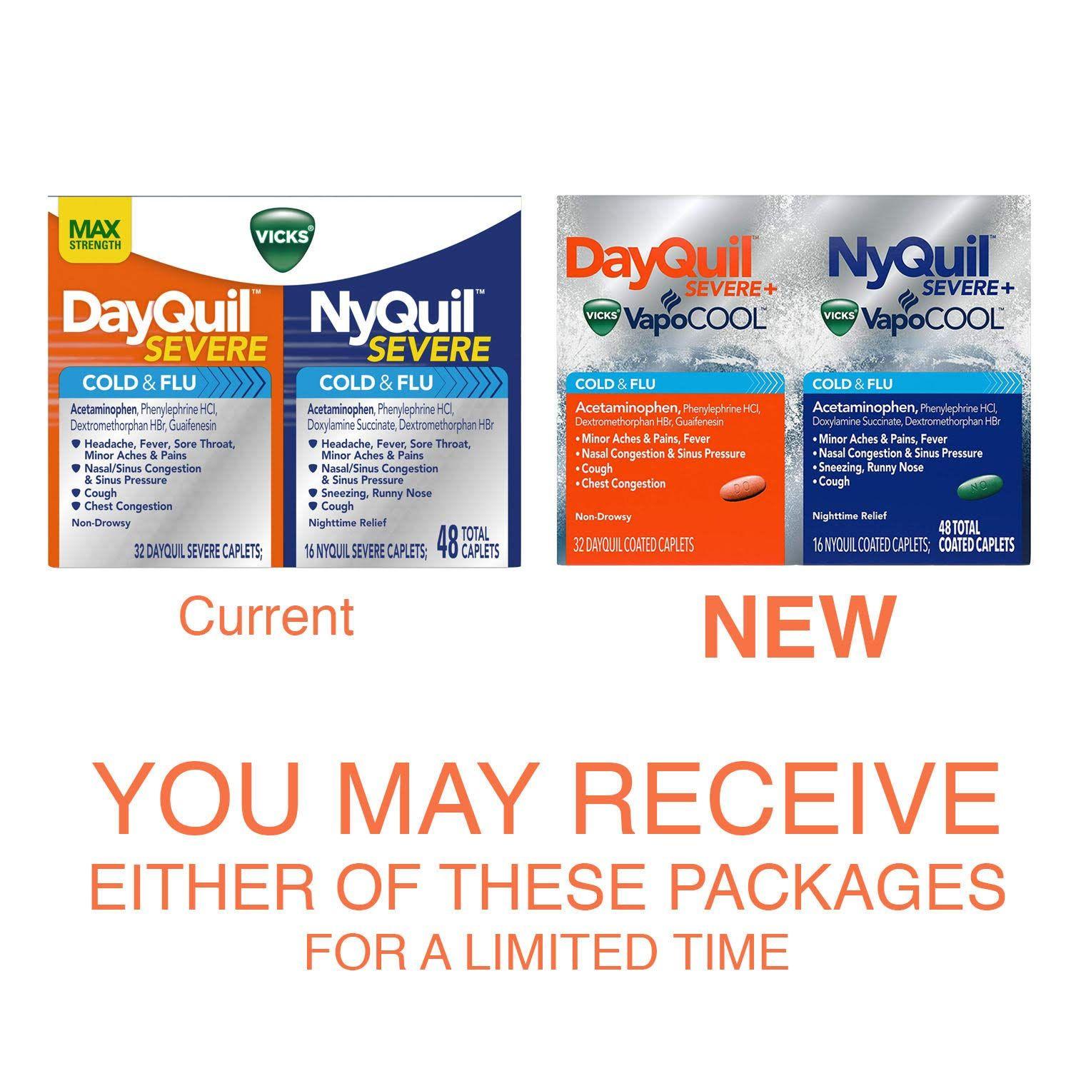 Dayquil Logo - DayQuil and NyQuil SEVERE with Vicks VapoCOOL Cough