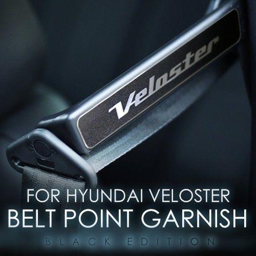 Veloster Logo - Belt Logo Point Garnish Cover Black Edition For HYUNDAI 2011 2017