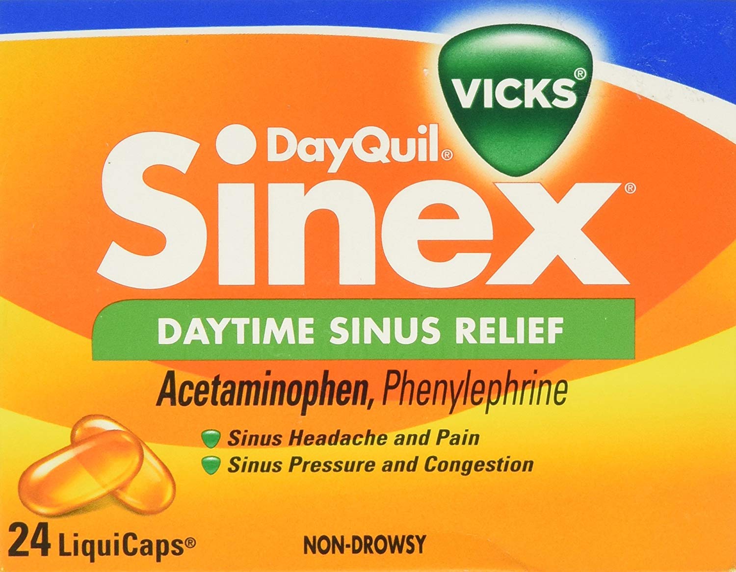 Dayquil Logo - Amazon.com: Vicks Dayquil Sinex Daytime Sinus Relief Liquicaps 24 ...