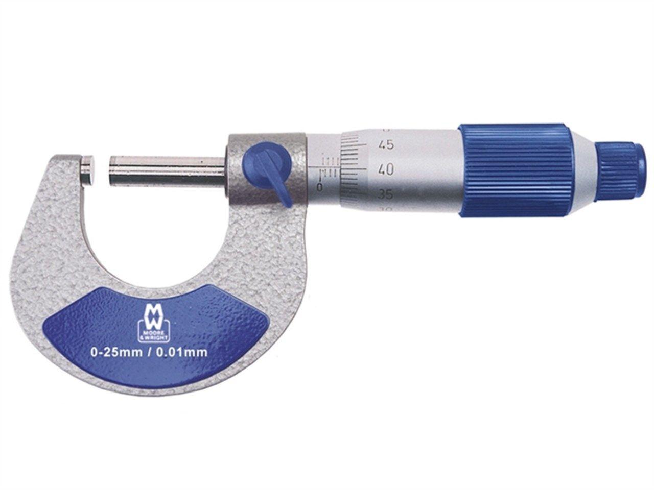 Micrometer Logo - Moore And Wright MAW20001 Analogue External Micrometer 0 25mm 0.01mm