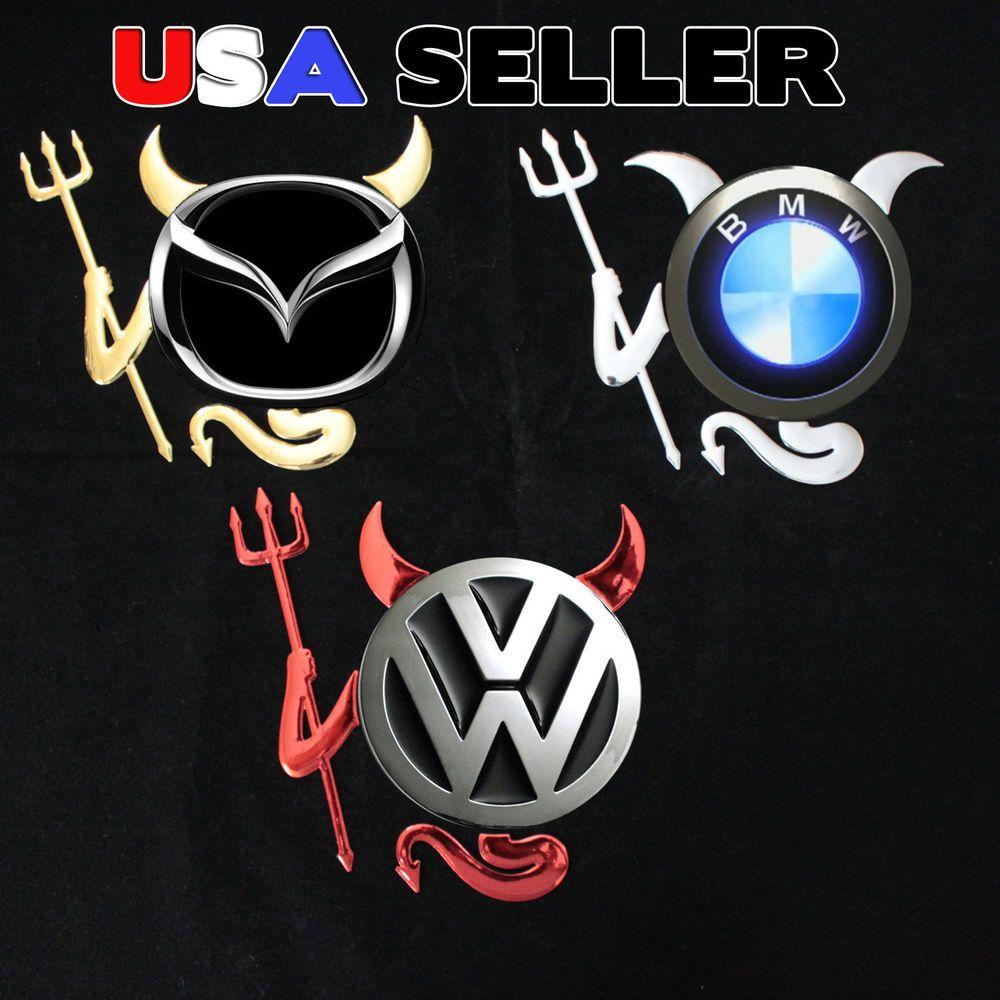 Automobile Logo - Cute 3D Devil Car Emblem Decal Sticker Automobile Logo Decal Demon ...