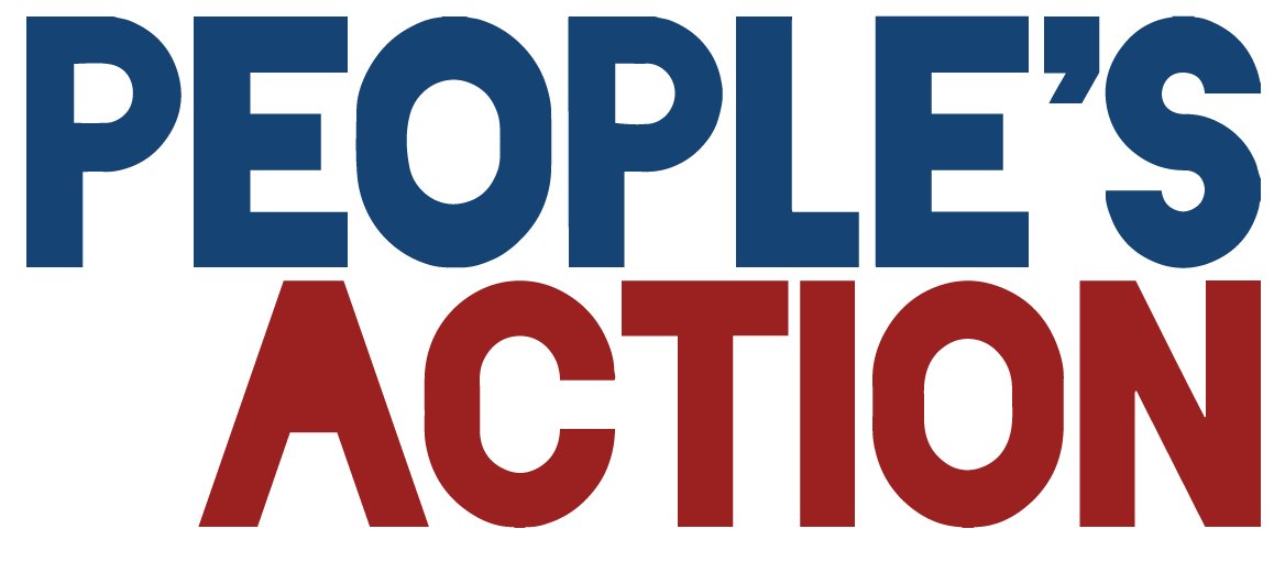 Action Logo - People's Action. Real change has always required people in action