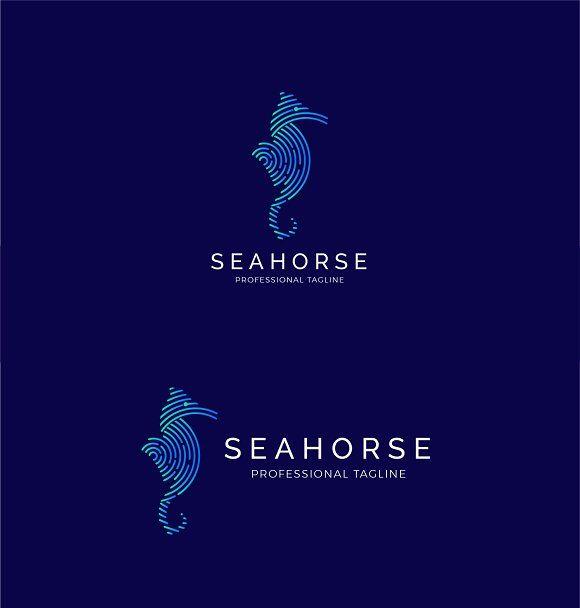 Seahorse Logo - Animal Sea Logo - Seahorse Logo