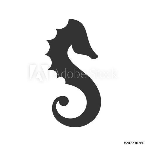 Seahorse Logo - seahorse logo. sea animal icon. symbol. vector eps 08. - Buy this ...