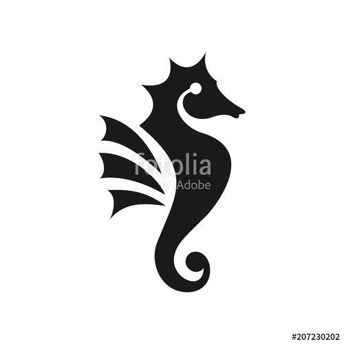 Seahorse Logo - seahorse logo. sea animal icon. symbol. vector eps 08. Stock image