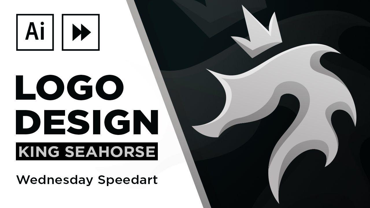 Seahorse Logo - Adobe Illustrator Speedart. King Seahorse Logo Design