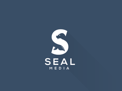 Seal Logo - Seal Media Negative Space Logo Design Beat