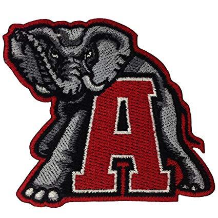 Crimson Logo - Amazon.com: Alabama Crimson Tide Logo Embroidered Iron Patches