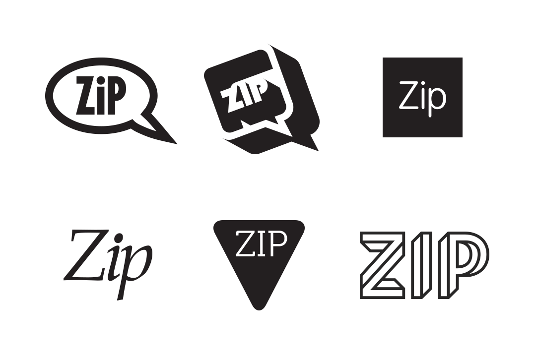 Two-Dimensional Logo - Zip Logo Evolution | Zip Design