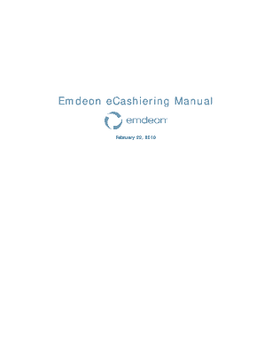 Emdeon Logo - Fillable Online Emdeon eCashiering Manual Fax Email Print - PDFfiller