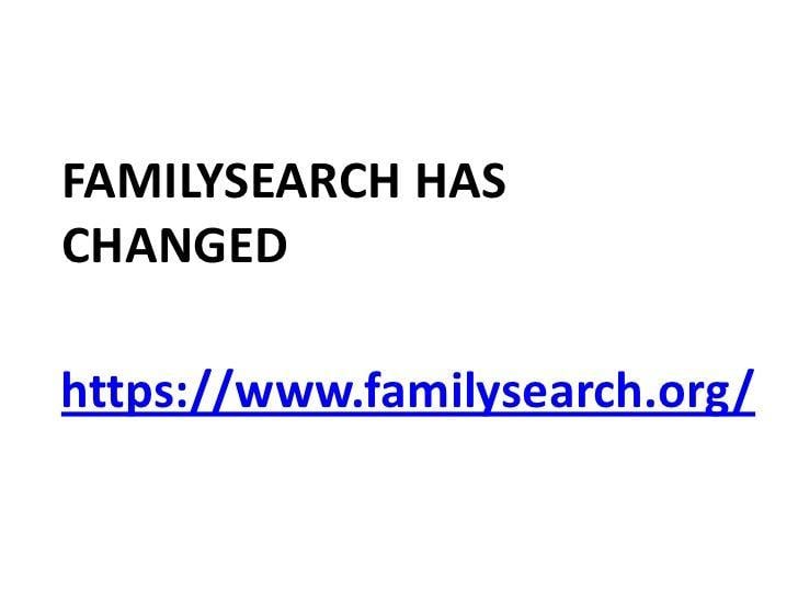 Familysearch.org Logo - Hidden treasures in family search