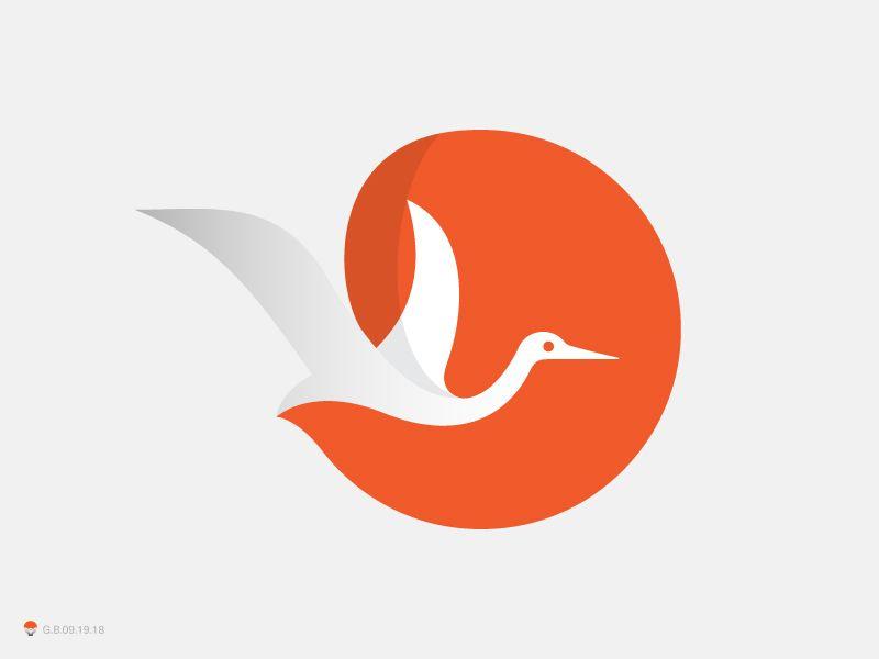 Stork Logo - Stork by George Bokhua on | Logo Design | Logo design, Logos, Bird logos