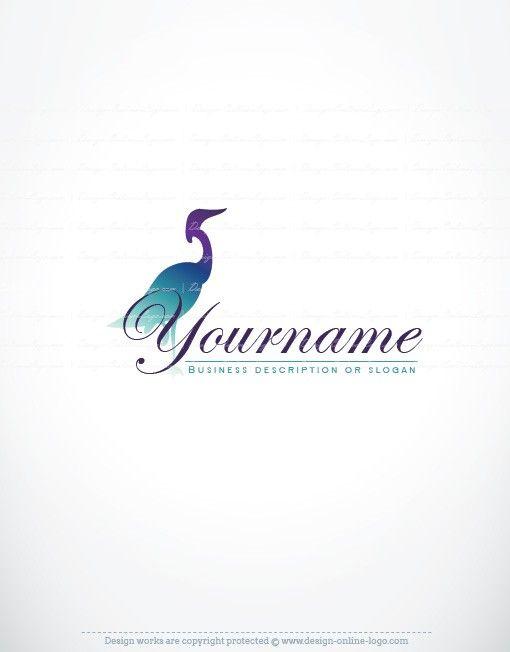 Stork Logo - Exclusive Design: Water Bird Logo + Compatible FREE Business Card ...