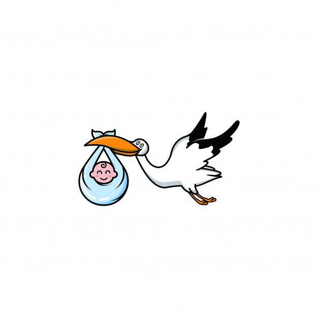 Stork Logo - Baby stork logo illustration graphic vector Vector | Premium Download