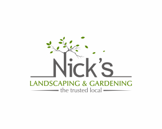 Gardening Logo - Nick's Landscaping & Gardening Logo. clean. Logo Inspiration. Logo