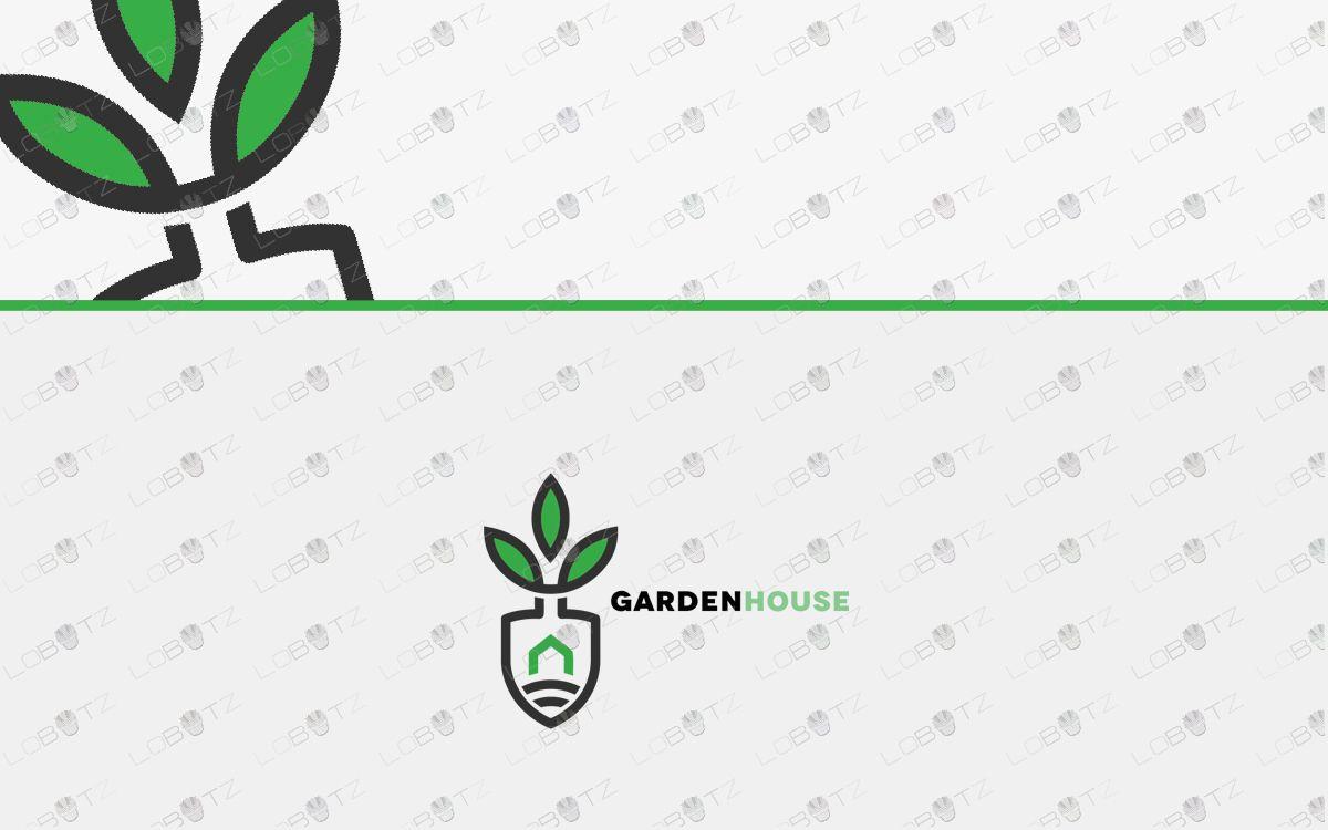 Gardening Logo - Premade Shovel Logo. Gardening Logo