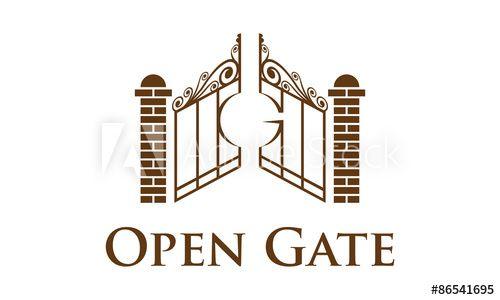 Gate Logo - gate, architecture, building, construction, vector, logo, design