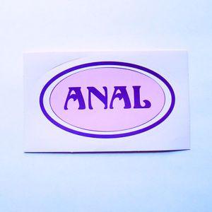 Uptight Logo - Anal Bumper Sticker Cars Joke Humorous Humor Purple Uptight Custom ...