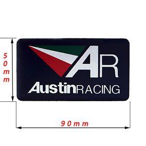 Exhaust Logo - 2x Sticker Decal Austin Racing Exhaust HeatResistant Alu LOGO Plate