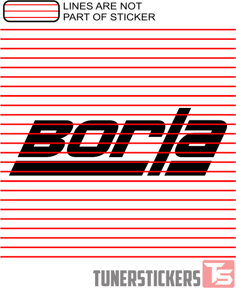 Exhaust Logo - Borla Exhaust Logo - Tuner Stickers