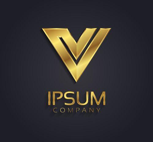 Golden Logo - Golden company logos vectors material 03 free download