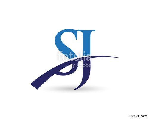 SJ Logo - SJ Logo Letter Swoosh Stock Image And Royalty Free Vector Files