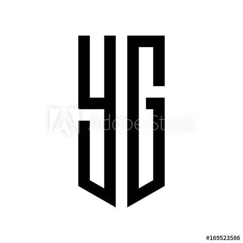 YG Logo - initial letters logo yg black monogram pentagon shield shape - Buy ...