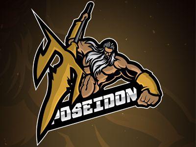 Poseidon Logo - Poseidon Mascot Logo Poseidon eSports Logo For Sale by Lobotz Logos ...