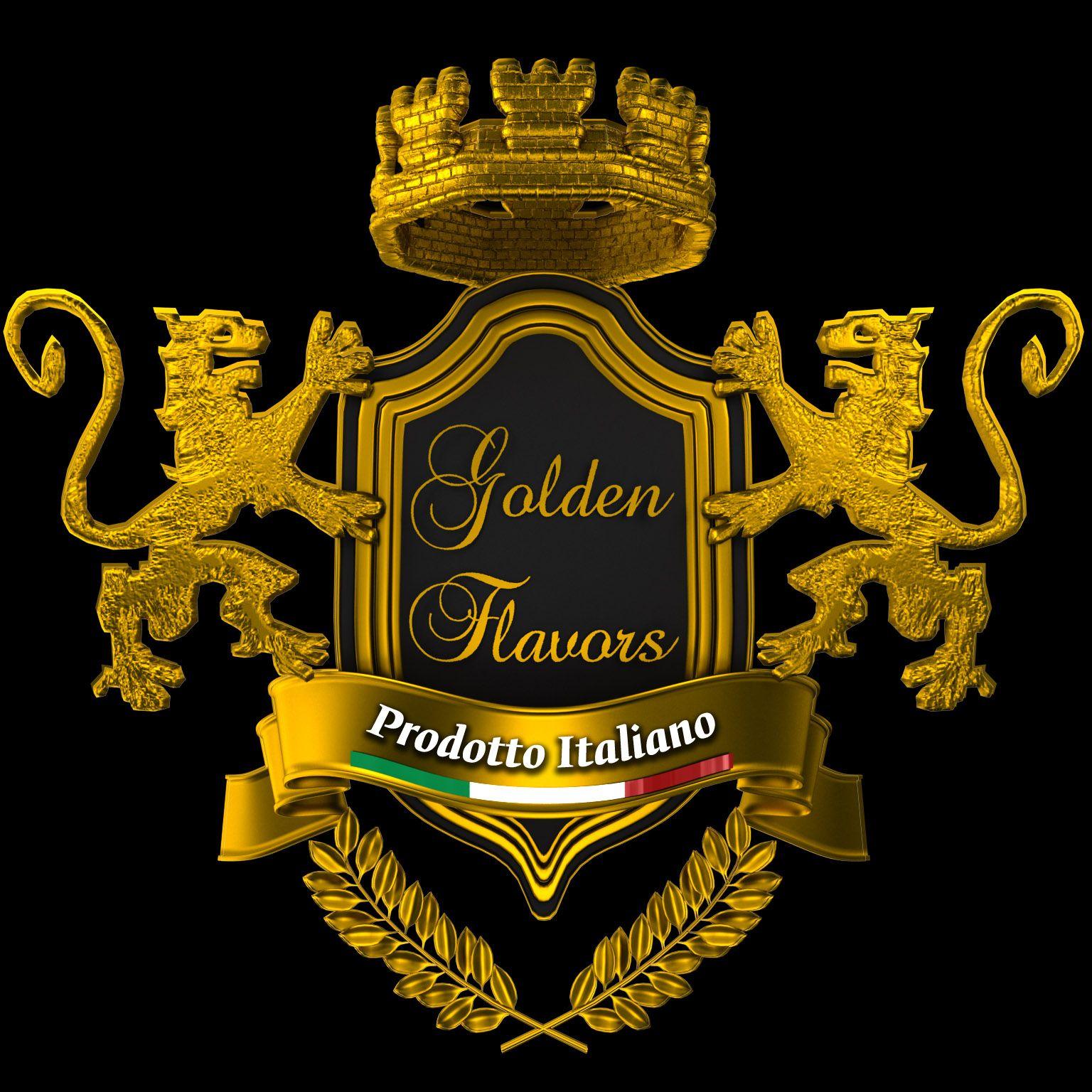 Golden Logo - Gallery: Logos: logo golden flavors 3D