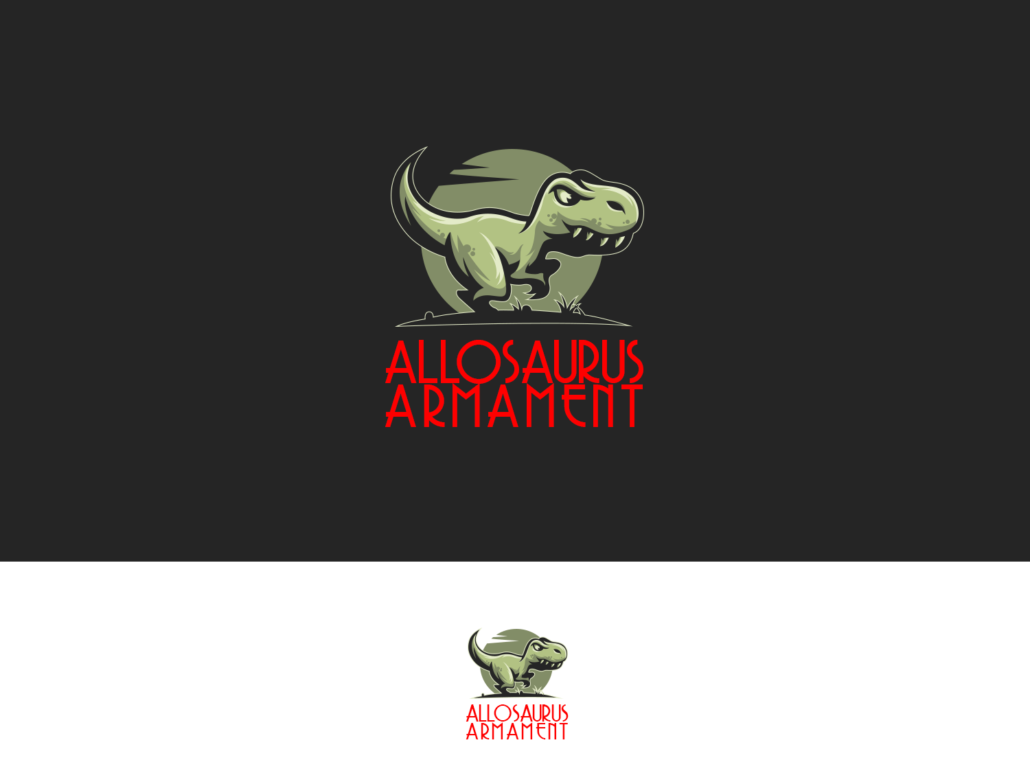Allosaurus Logo - Masculine, Serious Logo Design for ALLOSAURUS ARMAMENT by DH PROJECT ...