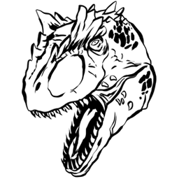 Allosaurus Logo - ARK Creature - Fits Through Overview - Survive ARK