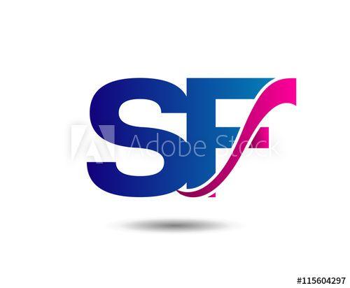 SF Logo - Elegant alphabet S and F letter sf logo. Vector illustration
