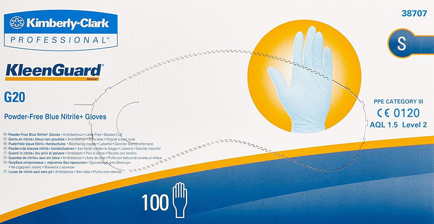 Kleenguard Logo - KLEENGUARD* G20 Blue Nitrile Gloves 38707, 90 ambidextrous