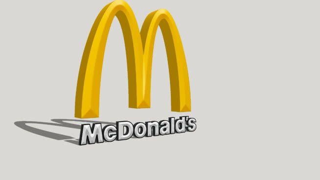 Mcdonals Logo - MCDONALDS 3D LOGO | 3D Warehouse