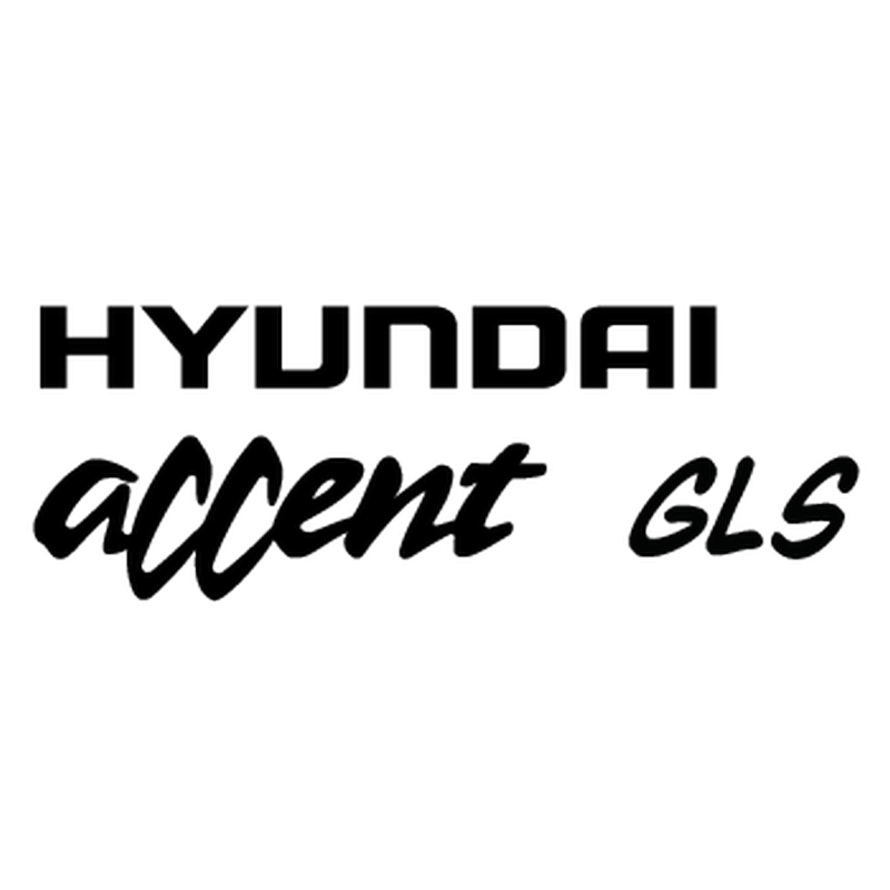 Accent Logo - Hyundai Accent gls Logo Decal