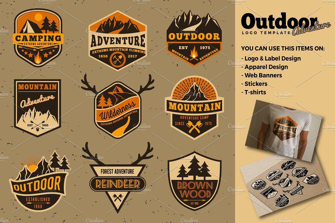 Outdoor Logo - Outdoor Adventure Logo Templates Logo Templates Creative Market