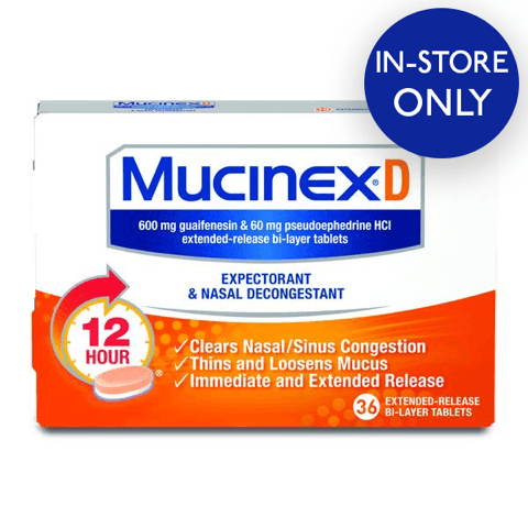 Mucinex Logo - Mucinex® D Expectorant and Nasal Decongestant Tablets, 36 ct