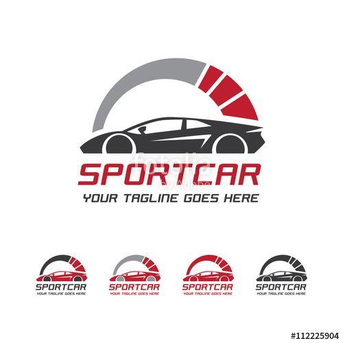 Tachometer Logo - Sport Car with Tachometer Logo