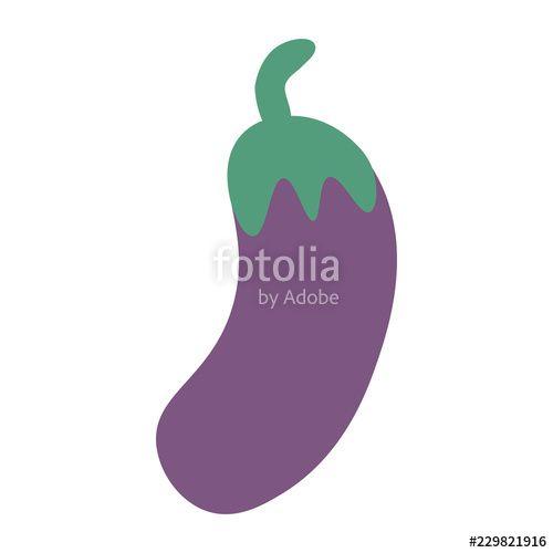 Eggplant Logo - Icon of eggplant. Logo, label. Vector illustration.