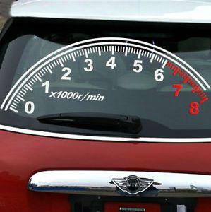 Tachometer Logo - Silver White Vinyl TACHOMETER Logo Car Sticker Auto Rear Windshield ...