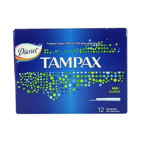 Tampax Logo - Buy Tampax Super 12 Tampons Online Tampax on Carrefour