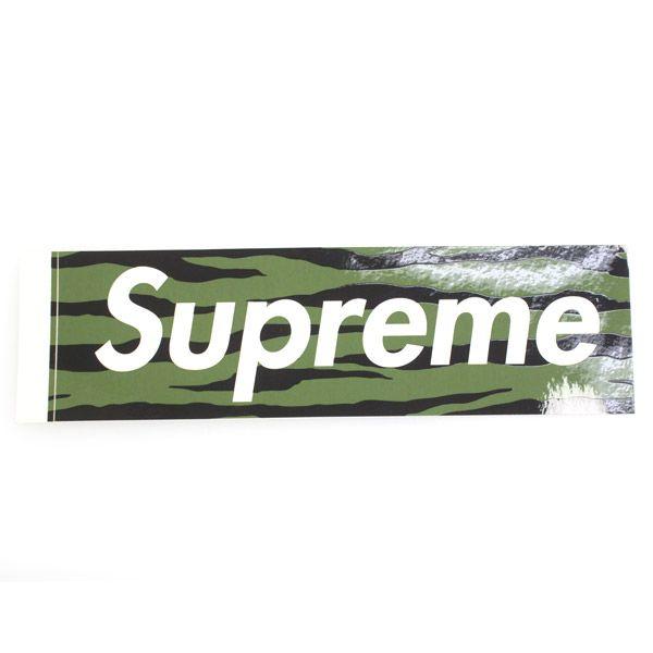 Supreme Camouflage Logo - SUPREME (shupurimu) Tiger Camo pattern BOX logo sticker Size