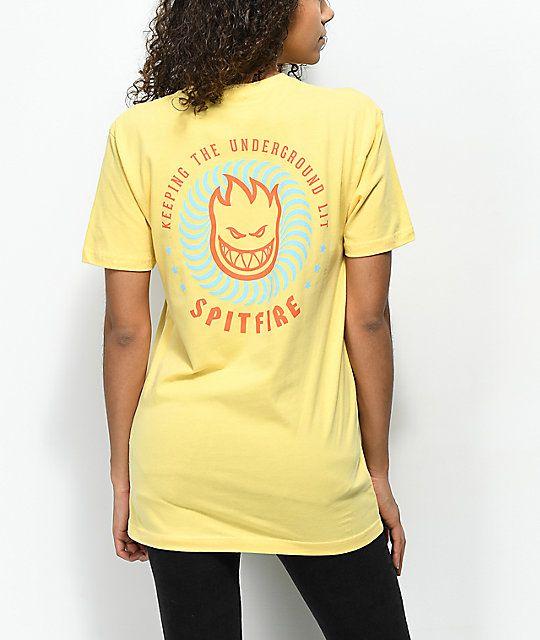 KTUL Logo - Spitfire KTUL Yellow T-Shirt | Zumiez