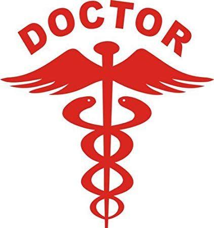 Doctors Logo - marvellous Vinyl Specialist Doctor Logo Decal ll Symbol Sticker,  13x12cm(Red, m_sticker100)