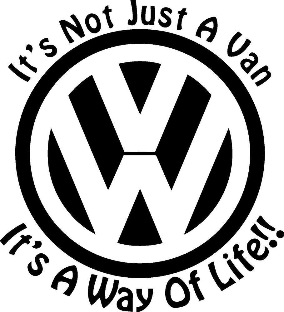 Van Logo - VW Transporter T5.1 T6 Camper bus van decal sticker Its not just a ...