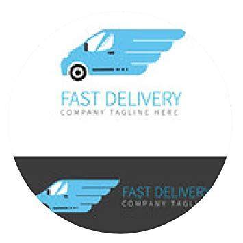 Van Logo - Blue delivery van logo Mousepad - round - 20cm: Amazon.co.uk ...