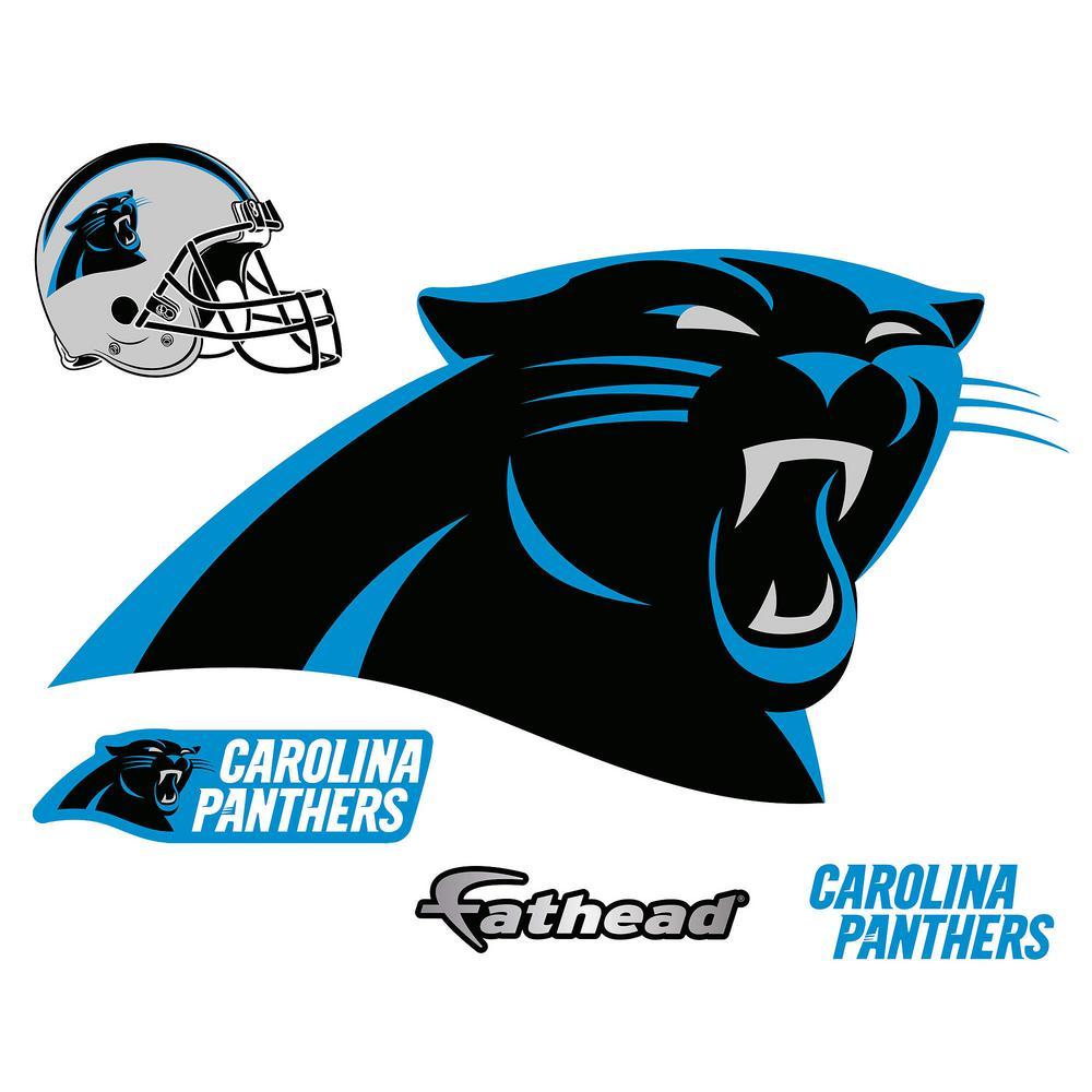 Pathers Logo - Fathead 31 in. H x 57 in. W Carolina Panthers Logo Wall Mural-14 ...