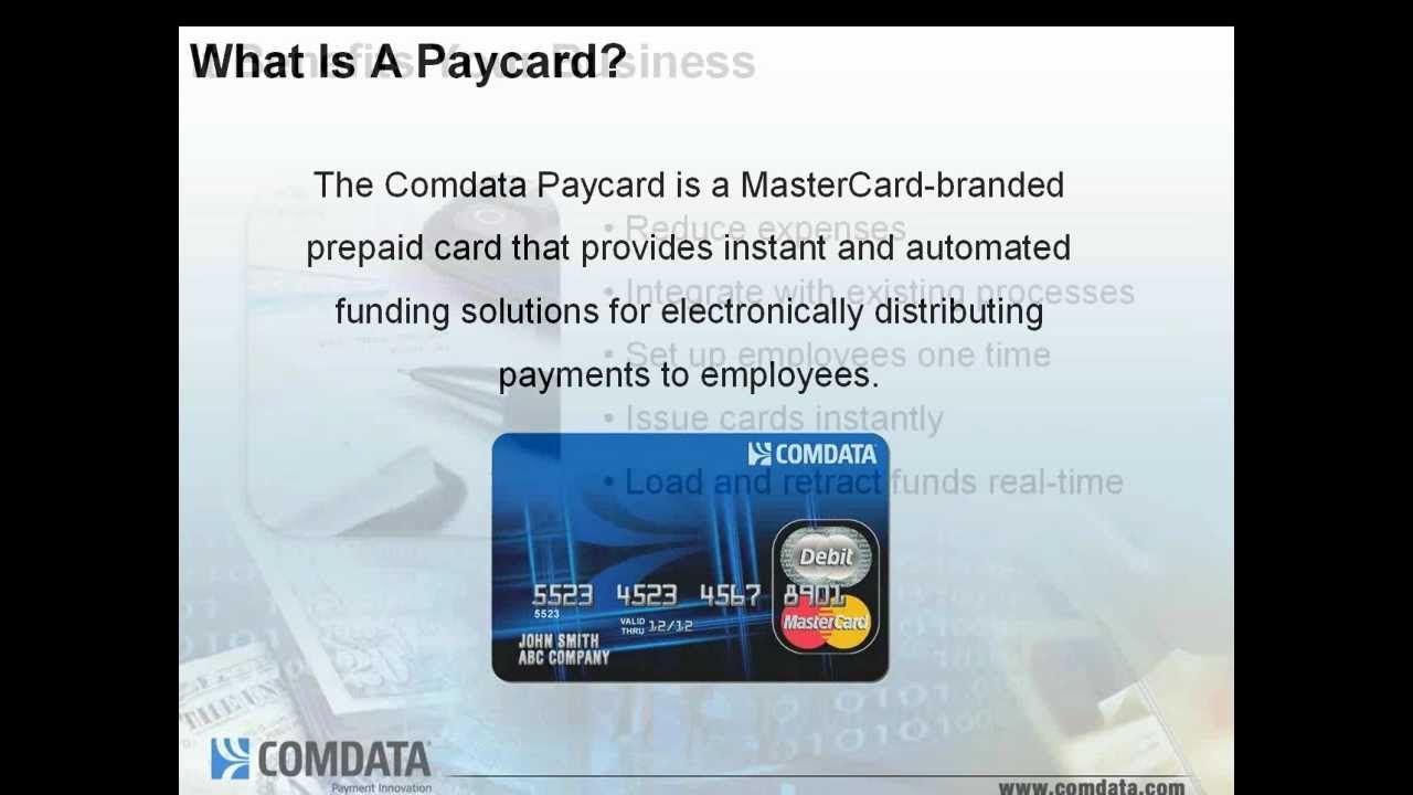 Comdata Logo - Comdata MasterCard Paycard Overview - YouTube