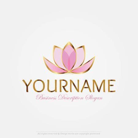 Flowers Logo - Make Lotus Flower logo Online with Our Free Logo Design Maker