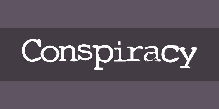 Conspiracy Logo - Conspiracy Font Free by Nerfect Type Laboratories Font Squirrel